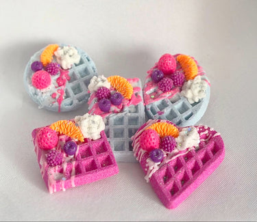 Organic Waffle Bath Bombs with soap decoration - Bath & Body Products ByRawand